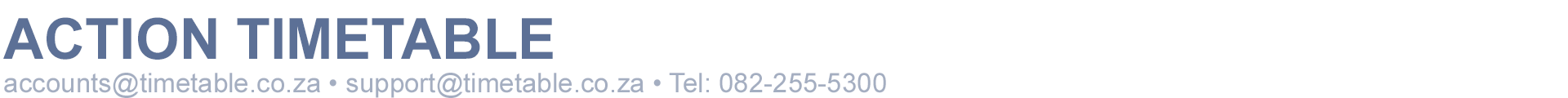 TimeTable Portal Header